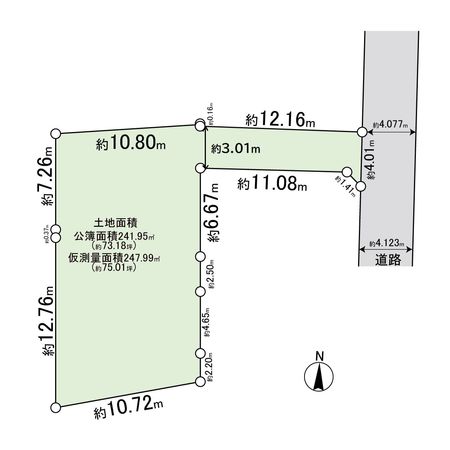 中郡大磯町東小磯 土地 区画図