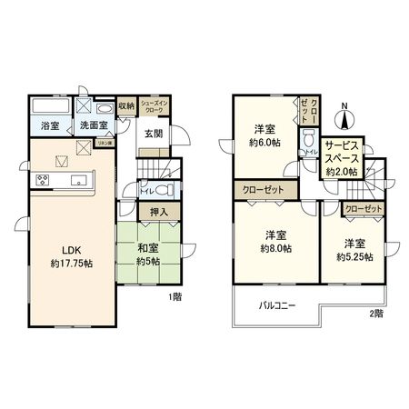 平塚市岡崎 新築戸建 間取図(平面図) 平塚市岡崎 新築戸建 間取図(平面図)