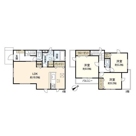 平塚市岡崎 新築戸建 間取図(平面図) 平塚市岡崎 新築戸建 間取図(平面図)