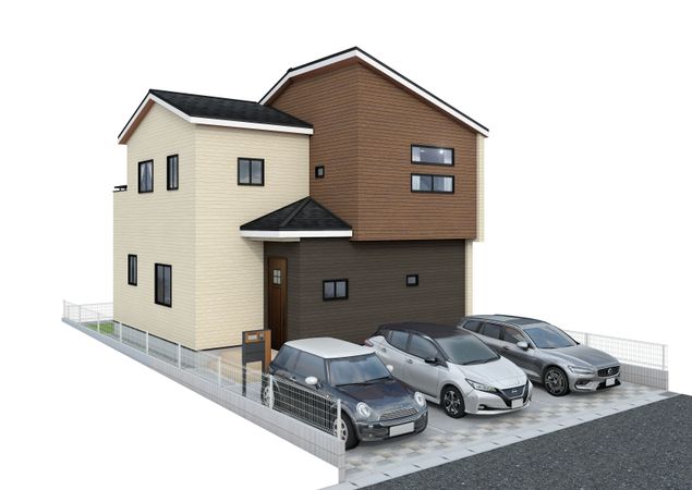 平塚市寺田縄 新築戸建 1号棟 外観パース図