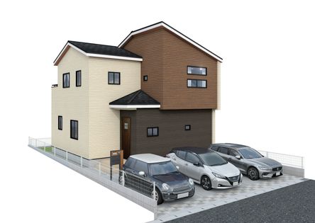 平塚市寺田縄 新築戸建 1号棟 外観パース図