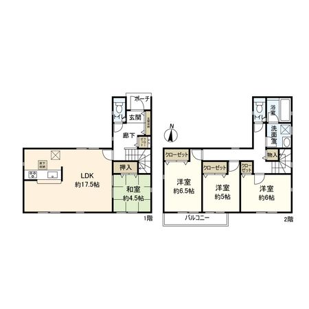 平塚市南金目 新築戸建 9号棟 間取図(平面図) 平塚市南金目 新築戸建 9号棟 間取図(平面図)