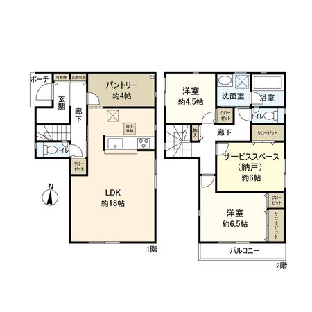 平塚市南金目 新築戸建 14号棟 間取図(平面図) 平塚市南金目 新築戸建 14号棟 間取図(平面図)