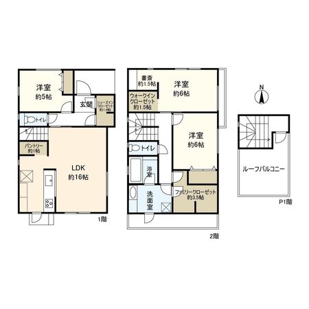 平塚市出縄 戸建 2号棟 間取図(平面図) 間取図(平面図)