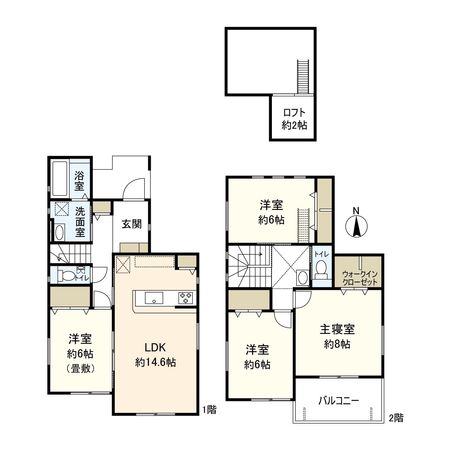 平塚市徳延2丁目 戸建 11号棟 間取図(平面図) 平塚市徳延2丁目 戸建 11号棟 間取図(平面図)