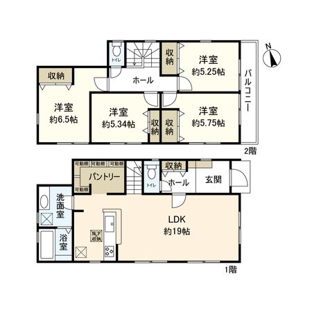 平塚市諏訪町 新築戸建 3号棟 間取図(平面図) 平塚市諏訪町 新築戸建 3号棟 間取図(平面図)