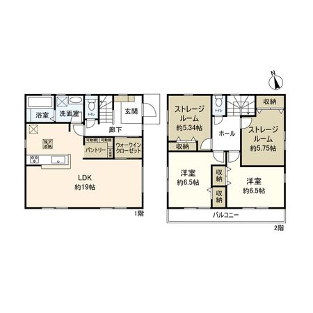 平塚市諏訪町 新築戸建 4号棟 間取図(平面図) 平塚市諏訪町 新築戸建 4号棟 間取図(平面図)