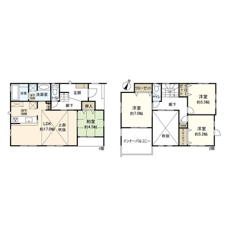 中郡二宮町二宮 新築戸建 6号棟 間取図(平面図)