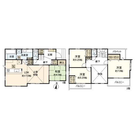 小田原市小八幡三丁目 新築戸建 間取図(平面図)