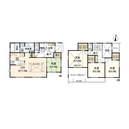 中郡大磯町西小磯 新築戸建 3号棟 間取図(平面図)