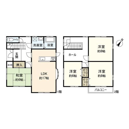中郡大磯町石神台2丁目 戸建 間取図(平面図) 中郡大磯町石神台2丁目 戸建 間取図(平面図)