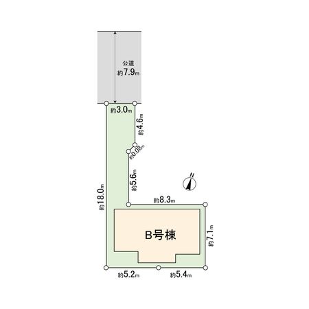 平塚市錦町 新築戸建 B号棟 敷地配置図