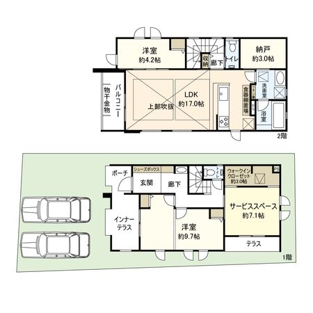 平塚市花水台 新築戸建 3号棟 間取図