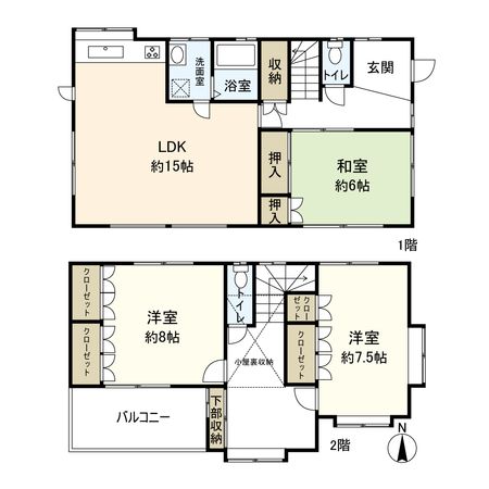 平塚市長持 戸建 間取図(平面図) 平塚市長持 戸建 間取図(平面図)