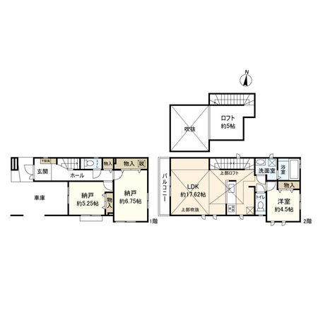 平塚市高浜台 新築戸建 1号棟 間取図(平面図) 平塚市高浜台 新築戸建 1号棟 間取図(平面図)
