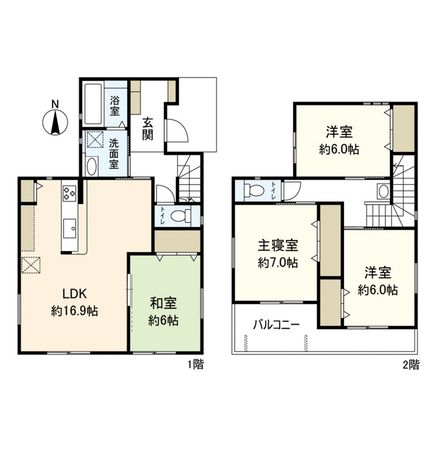 平塚市徳延 戸建 9号棟 間取図(平面図) 平塚市徳延 戸建 9号棟 間取図(平面図)