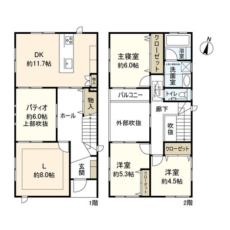 平塚市豊原町 戸建 間取図(平面図) 平塚市豊原町 戸建 間取図(平面図)