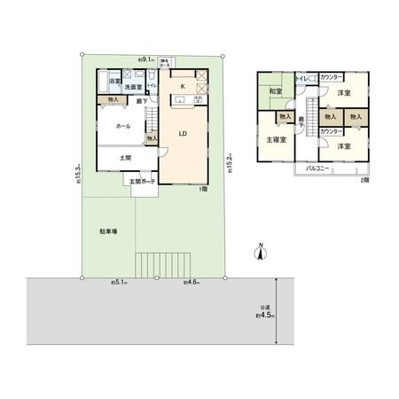 小田原市国府津5丁目 戸建 間取図(平面図) 小田原市国府津5丁目 戸建 間取図(平面図)