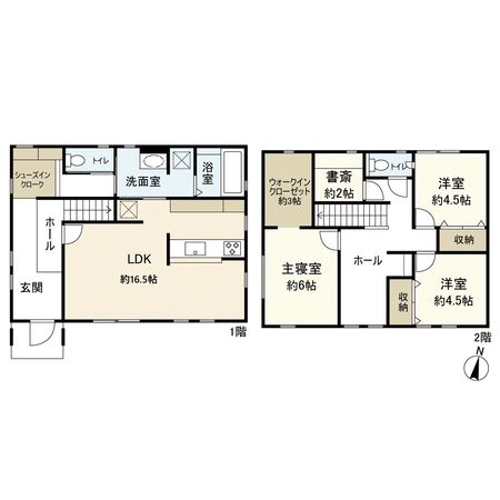 平塚市菫平 戸建 3号棟 間取図(平面図)