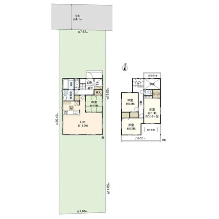 小田原市中村原 新築戸建 2号棟 間取図(平面図) 小田原市中村原 新築戸建 2号棟 間取図(平面図)