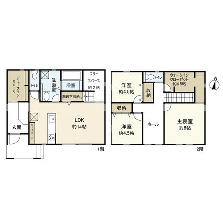 平塚市菫平 戸建 4号棟 間取図(平面図) 平塚市菫平 戸建 4号棟 間取図(平面図)