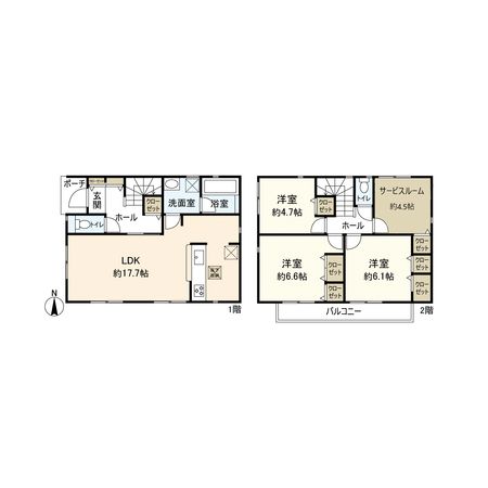 平塚市中原3丁目 新築戸建 間取図(平面図)