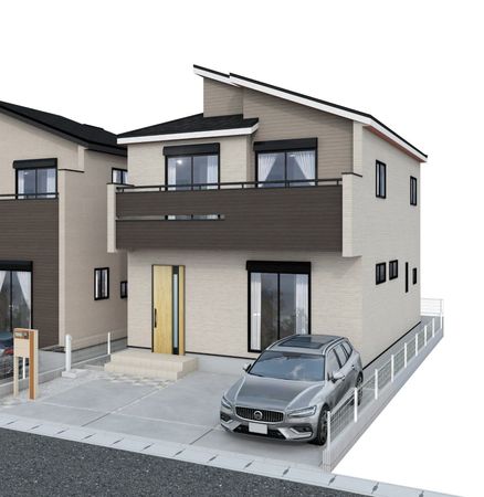 中郡二宮町二宮 新築戸建 2号棟 外観パース図 中郡二宮町二宮 新築戸建 2号棟 外観パース図