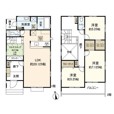 平塚市入野 新築戸建 1号棟 間取図(平面図) 平塚市入野 新築戸建 1号棟 間取図(平面図)