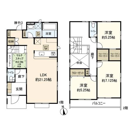平塚市入野 新築戸建 4号棟 間取図(平面図) 平塚市入野 新築戸建 4号棟 間取図(平面図)