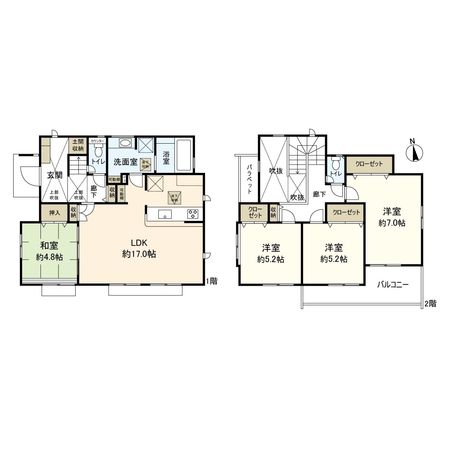 平塚市入野 新築戸建 6号棟 間取図(平面図)