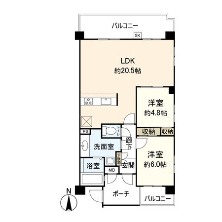ミオカステーロ湘南松風 間取図(平面図) 間取図(平面図)