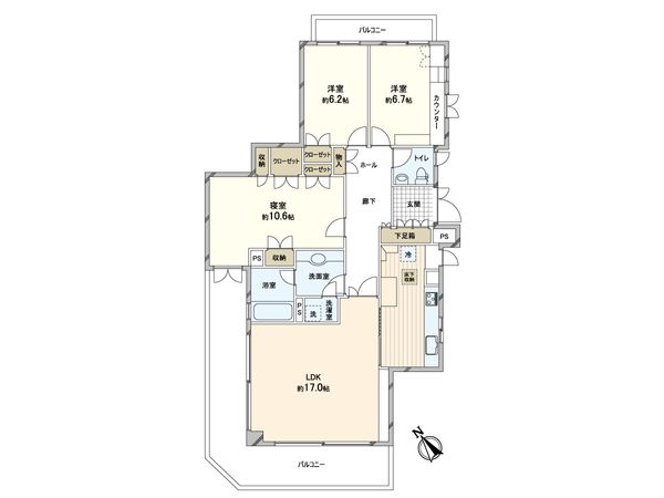 中銀茅ヶ崎マンシオン 間取図(平面図) 間取図(平面図)