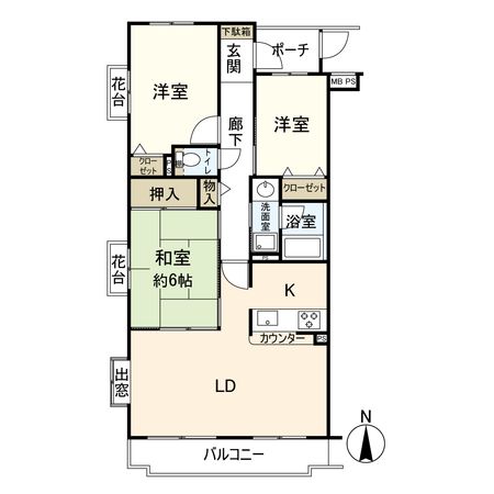 クリオ平塚弐番館 間取図(平面図) クリオ平塚弐番館 間取図(平面図)