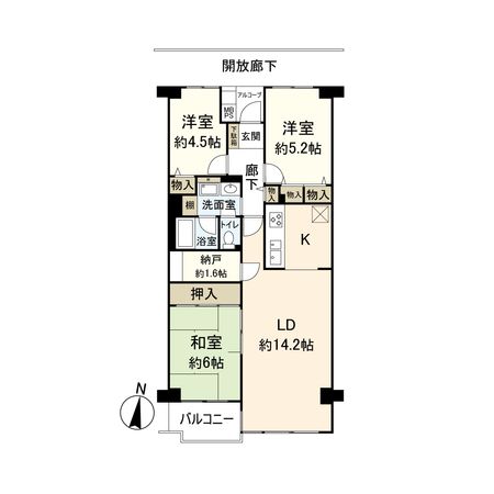 パレ平塚すみれ平参番館 間取図(平面図)