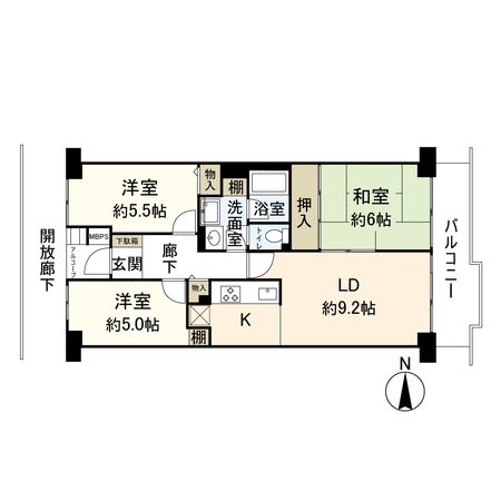 パレ平塚すみれ平 壱番館 間取図(平面図)