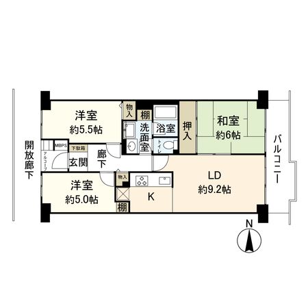 パレ平塚すみれ平 壱番館 間取図(平面図)