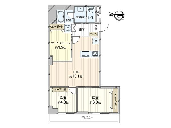 ココス八重咲 間取図(平面図) 間取図(平面図)
