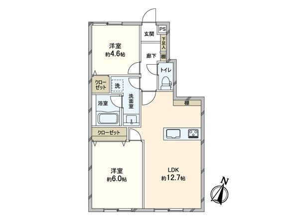 メゾンミール湘南平塚 間取図(平面図) メゾンミール湘南平塚 間取図(平面図)