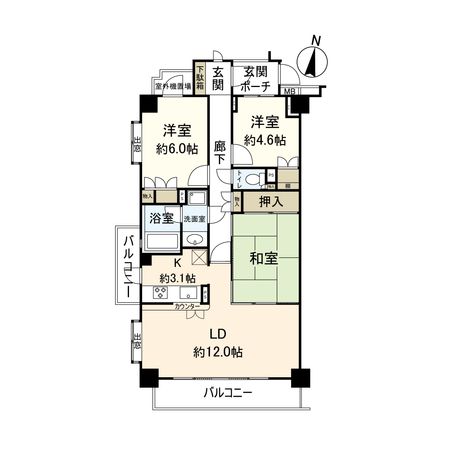 藤和シティホームズ平塚八重咲Ⅱ 間取図(平面図)