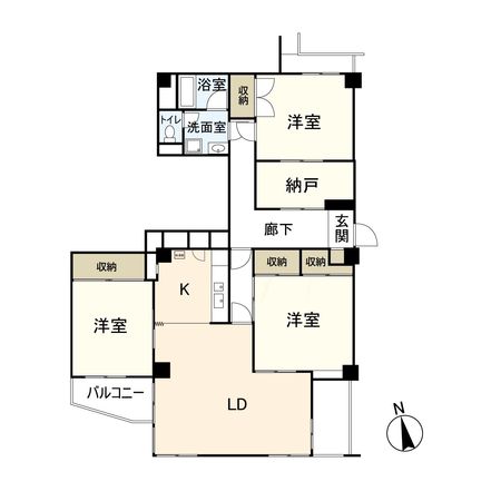 ライオンズマンション大磯 間取図(平面図)