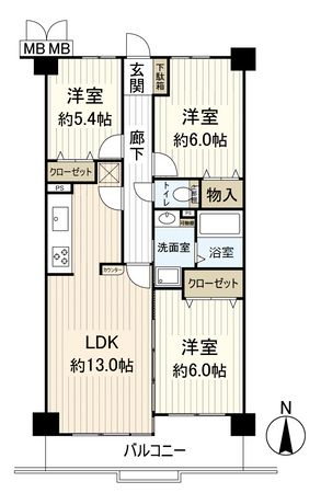 平塚パークサイドダイヤモンドマンション 間取図(平面図) 平塚パークサイドダイヤモンドマンション 間取図(平面図)