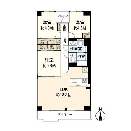 パレ平塚すみれ平 四番館 間取図(平面図) パレ平塚すみれ平 四番館 間取図(平面図)