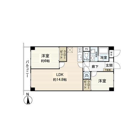 地産マンション平塚 間取図(平面図) 地産マンション平塚 間取図(平面図)
