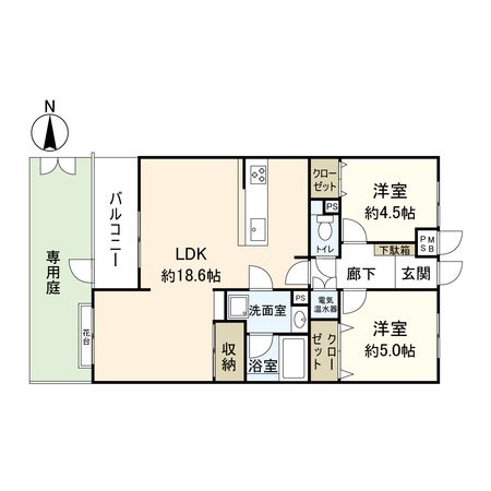 ライオンズマンション平塚第2 間取図(平面図) ライオンズマンション平塚第2 間取図(平面図)