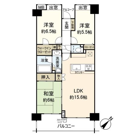 ロータリーパレス国府津 間取図(平面図)