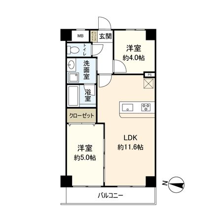 クリオ平塚六番館 間取図(平面図) クリオ平塚六番館 間取図(平面図)