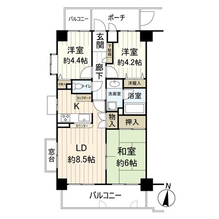 グランマーレ湘南公園EAST 間取図(平面図) グランマーレ湘南公園EAST 間取図(平面図)