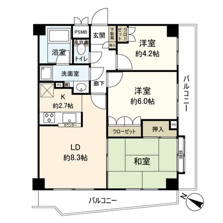 藤和シティコープ平塚御殿 間取図(平面図) 藤和シティコープ平塚御殿 間取図(平面図)