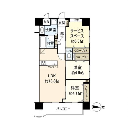 マイキャッスル平塚ロイヤルステージ 間取図(平面図) 間取図(平面図)