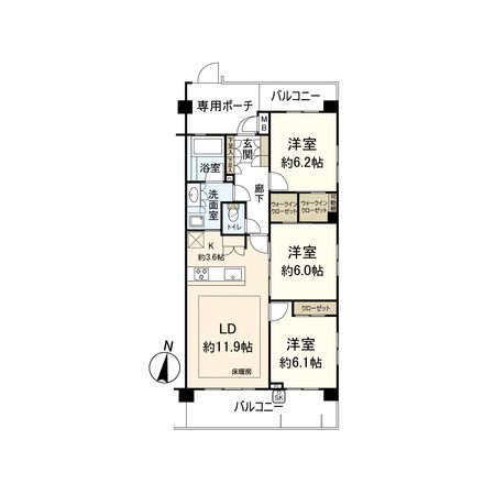 ミオカステーロ湘南松風 間取図(平面図) ミオカステーロ湘南松風 間取図(平面図)